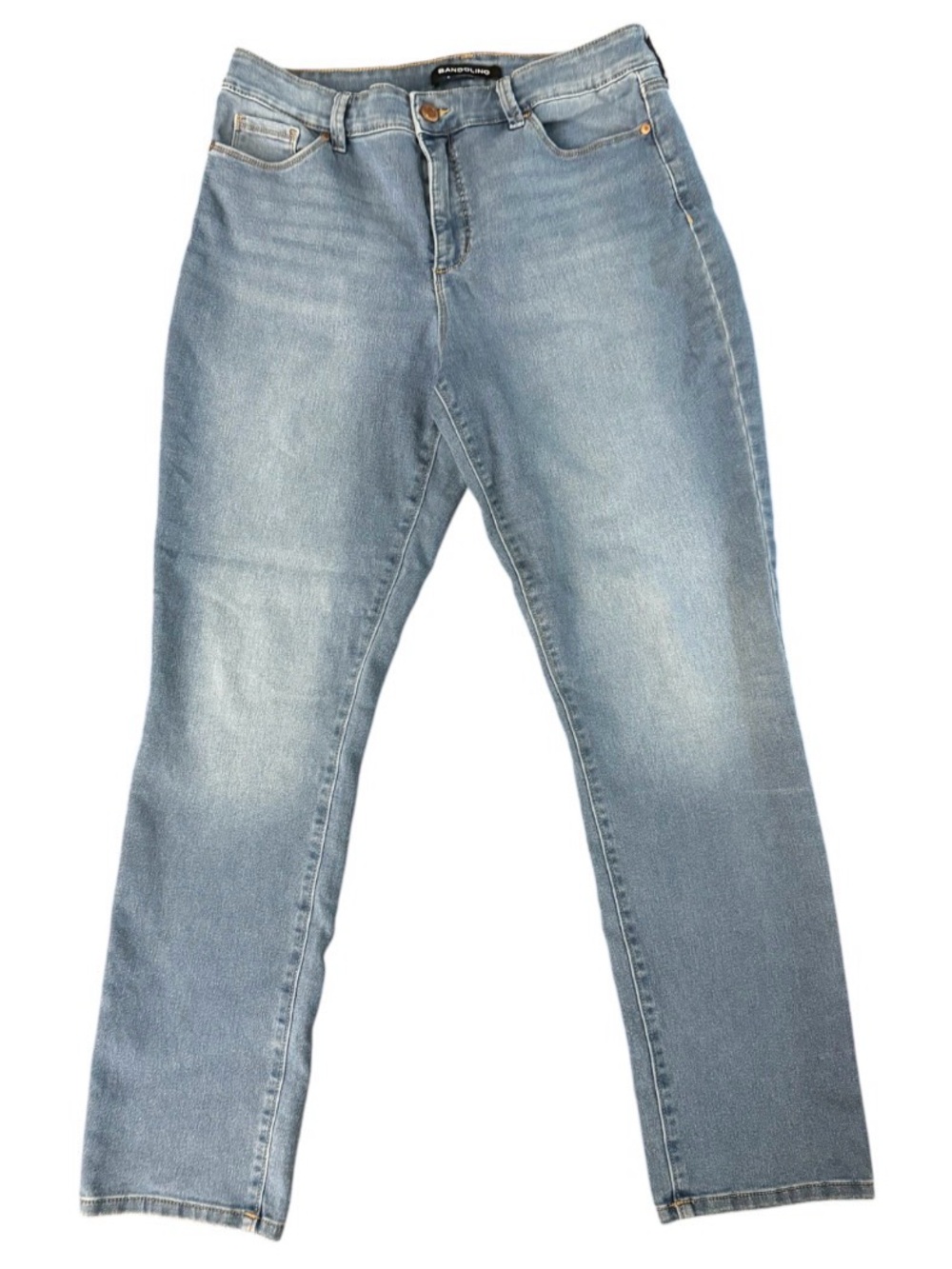 Bandolino Light Wash Blue Jeans Classic Five-Pocket Design Women's Size 12